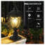 Lampadaire rétro rétro noir avec éclairage extérieur