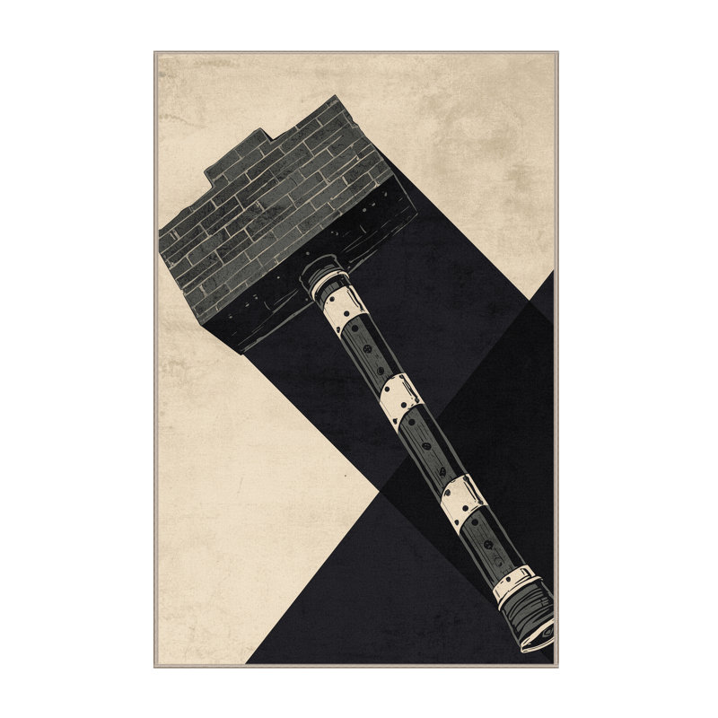Tapis industriel en brique beige Rocco War Hammer, 5 x 8