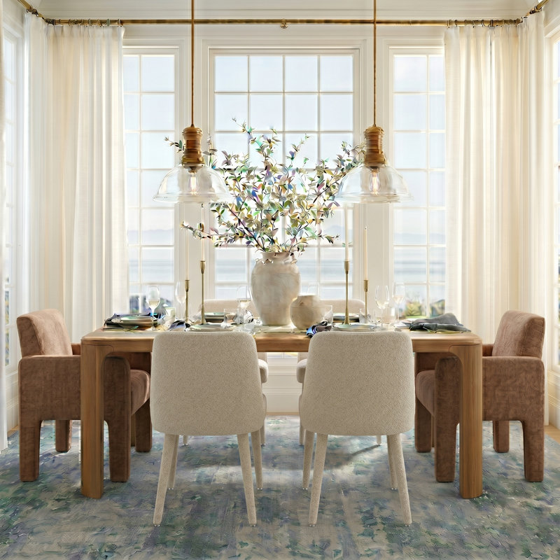 Natalie Modern Upholstered Fully Assemble Dining Chair with Solid Wood Legs, Camel