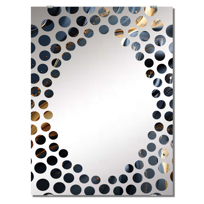 Miroir mural Collages MIR131617, H 40 po x l 30 po, Fusion volcanique IV