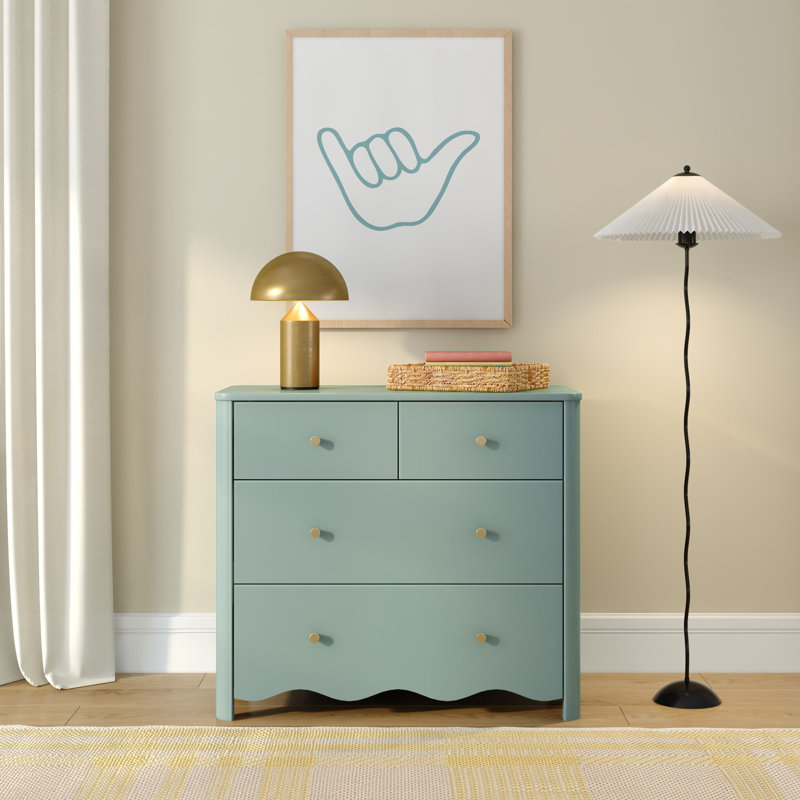 Commode 4 tiroirs Sutton, vert pré, Vert pré