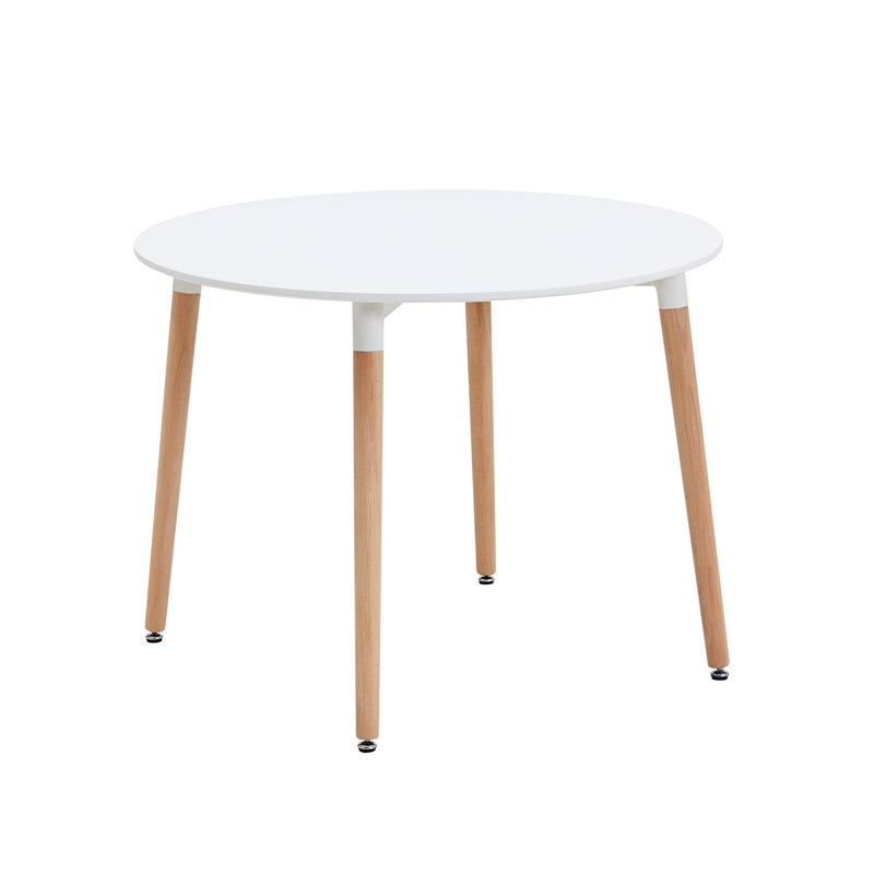 Round Solid Wood Base Dining Table