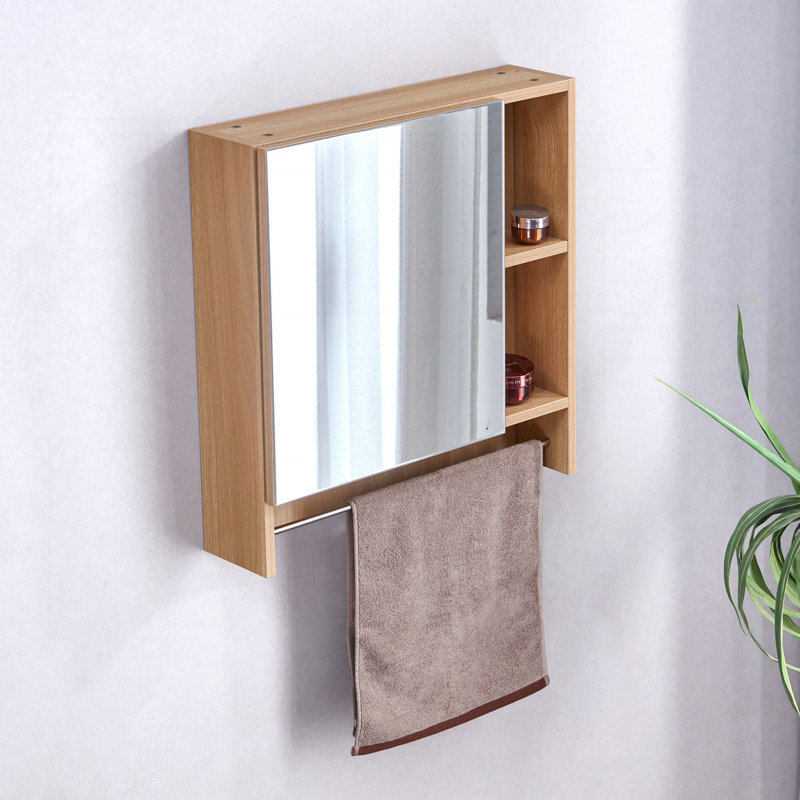 Versatile Wall-Mounted Bathroom Cabinet with Multiple Storage Options and Silent Hinges