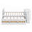 Twin Size Platform Bed With Desk, Storage Shelf, 3 Drawers, Multifunctional Wood Bedframe With Trundle-1399783998