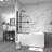 Goodyo Bathtub Screen Panel Shower Door 180° Pivot, Black
