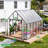 12X10 FT Walk-In Polycarbonate Greenhouse With Aluminum Frame, Lockable Door & Ventilation Window, Green House For Outdoors -128779091