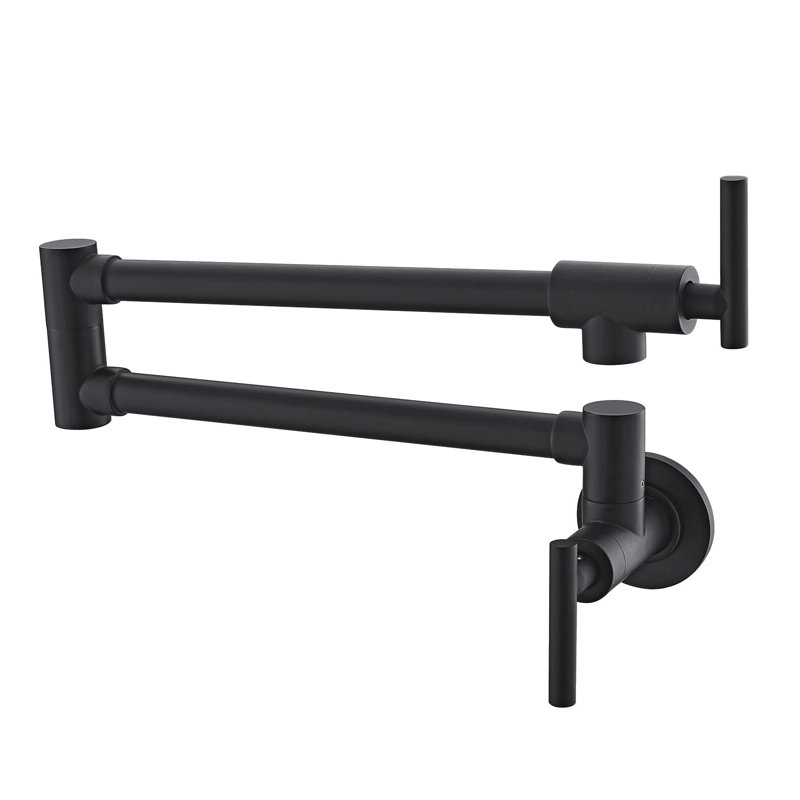 Wall Mounted Pot Filler, Matte Black