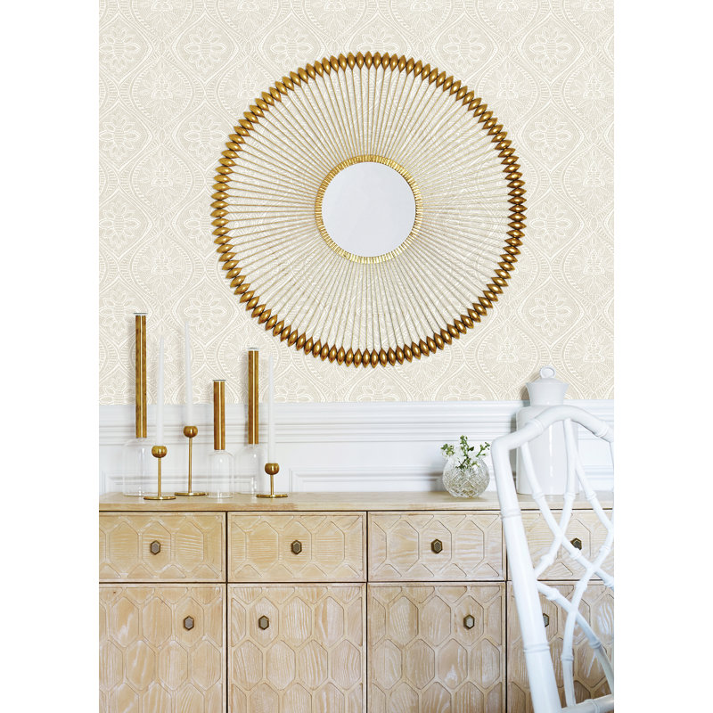 Floral Wallpaper Double Roll, Gray