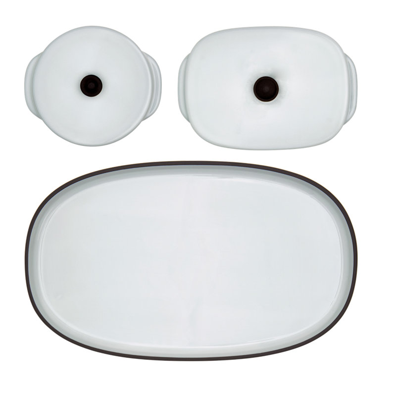 Denmark Tools for Cooks 5-Piece Stoneware Bake & Serve Set, White