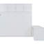 Grand lit mural en blanc: peu encombrant, de style moderne, avec bureau et tablettes de rangement pour le salon permettant d'économiser de l'espace de rangement réglable monté en blanc, pour matelas de 6 à 8 pouces