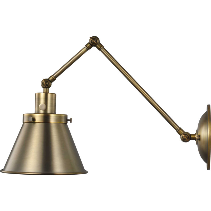 Oakpark Swing Arm Sconce, Vintage Brass