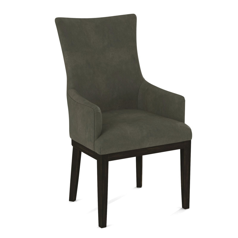 Upholstered Arm Chair, Applause Archway Grey, Espresso
