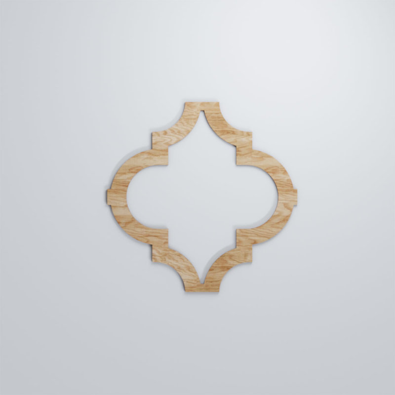 Panneaux muraux en bois Marrakech, Aulne, H 15 3/8 po x l 15 3/8 po x P 1/4 po