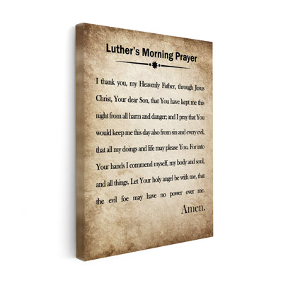 Luther's Morning Prayer