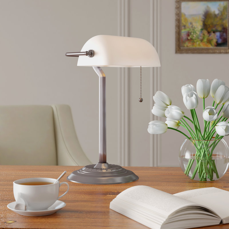 Lampe argentée 14,5 po Amann