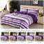 Complete Bedding Set Bliss Stripe Purple Duvet Cover, Matching Fitted Sheet & Pillowcases-119317830
