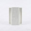 Table d'appoint hexagonale en marbre blanc naturel naturel - Piédestal en pierre au fini mat poli, 6,3 po x 15,7 po