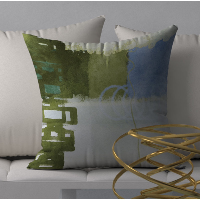 Abstract Reversible Throw Pillow, 20" x 20"