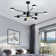 10 - Light LED Sputnik Modern Linear Chandelier