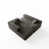 Dark Gray Raindrop Velvet
