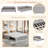 Upholstered L-shaped Daybed With Pop Up Trundle And Vertical Stripe Patterns-1466694413