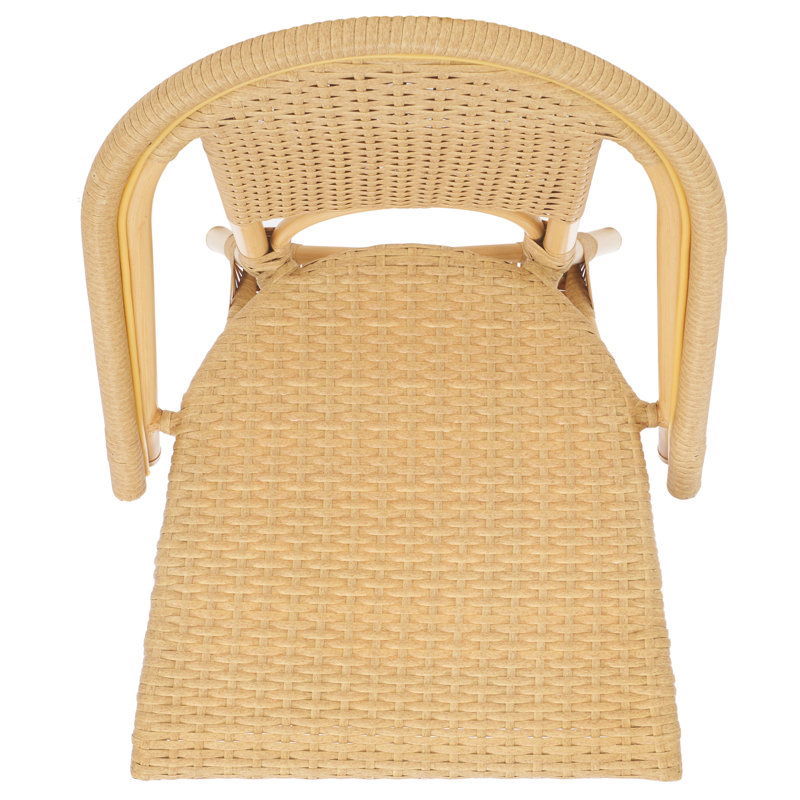 Torino Outdoor Dining Side Chair, Natural Wash/Coffee