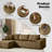 108" Plush Boneless Corduroy Modular Sectional Sofa, Spacious L-Shaped Couch For Cozy Living Spaces-2139095628-2119894860