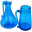 Vintage Blue Glass Creamers - Set Of 2