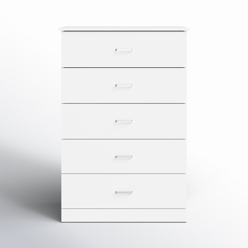 Allyannah 5 Drawer 47.2'' H Dresser, White
