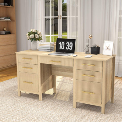 60" Executive Office Desk with 7 Drawers