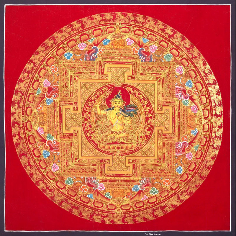 Manjushree Mandala (Brocadeless Thangka)