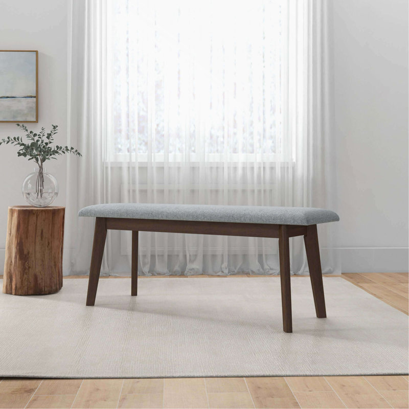 Carlos Fabric Upholstered Solid Wood Bench
