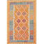 Tapis décoratif géométrique kilim oriental 4 x 6