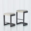 Upholstered Stool with Metal Frame