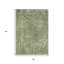 Tapis d'extérieur lavable abstrait 3 pi x 5 pi vert et beige artichaut
