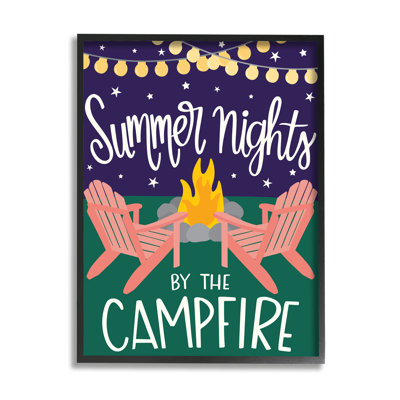 " Summer Nights By Campfire Phrase Starry Backyard Sky " by Taylor Shannon Designs