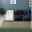 Fauteuil de salon moderne et spacieux en chenille, fauteuil rembourré noir