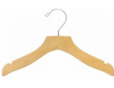 NAHANCO 40617 16Retro Series Wooden Top Hangers, Low Gloss Beech