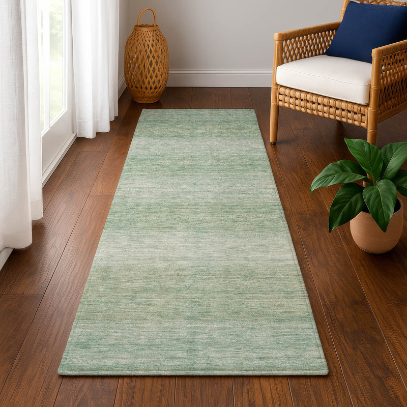 Premium Machine Washable Lubbers AMF1733 Stripe Rug, Runner 2'3" x 7'6"