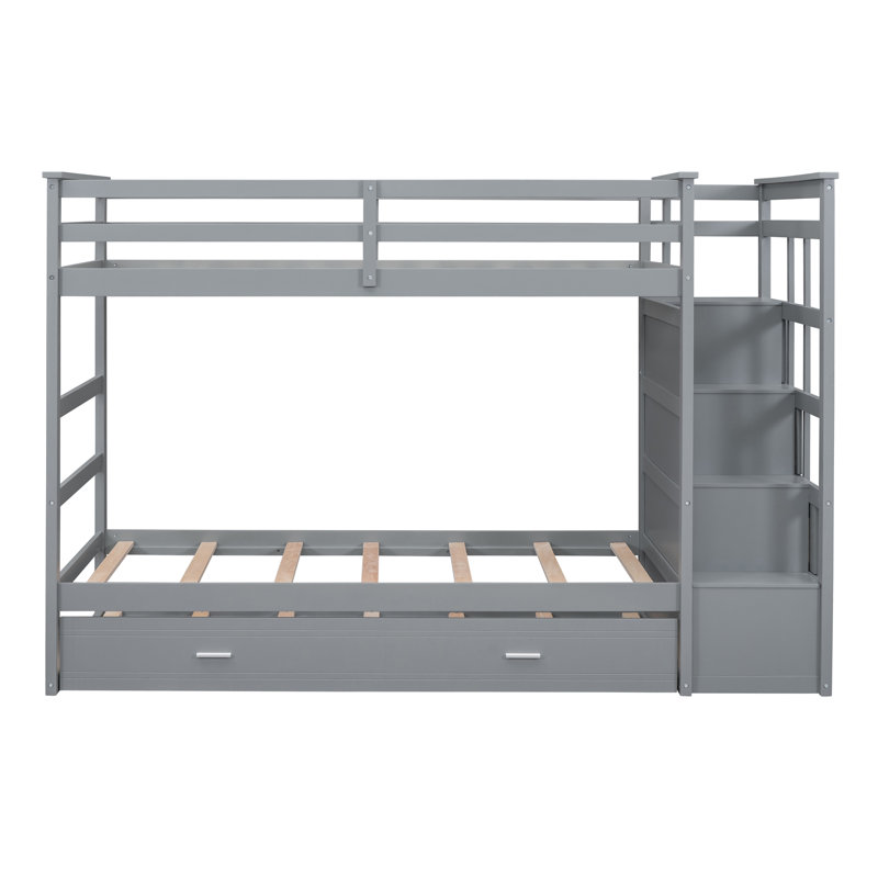 Lit plateforme tapissier Normsman Dove, Gris