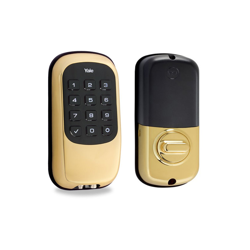 Yale B1L Lock Keypad Deadbolt, Bright Brass