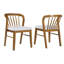 Ensemble de 2 chaises de salle à manger modernes en bois d'hévéa pour la cuisine