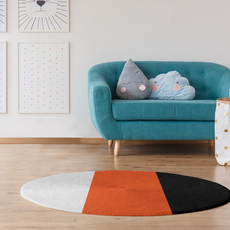 Chenille Indoor Rug, Round 5'