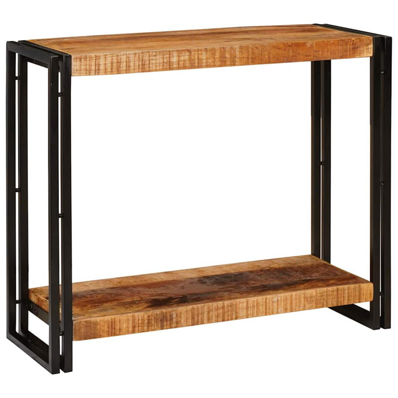 Solid Wood Console Table, Light Brown, 75cm H x 90cm W x 33cm D