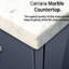 30 po Meuble-lavabo bleu marine avec miroir à DEL-72700867