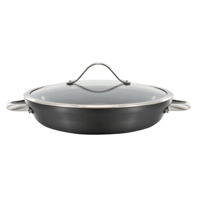 Signature™ 3 Quarts Non-Stick Hard-Anodized Aluminum Sauteuse Pan with Lid