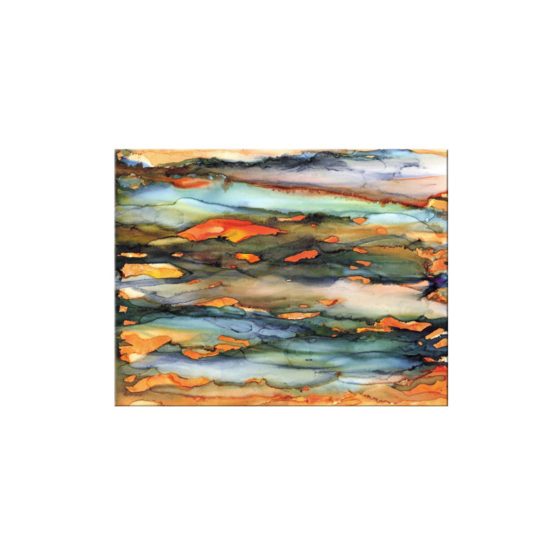 " Methane " by Coretta King Johnson, 30" H x 40" W, Black Framed Textured Wall Art, No Mat