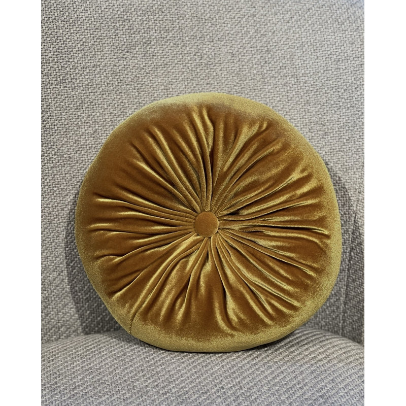 Coussin Therese, 12 po de diamètre, Chêne doré rétro