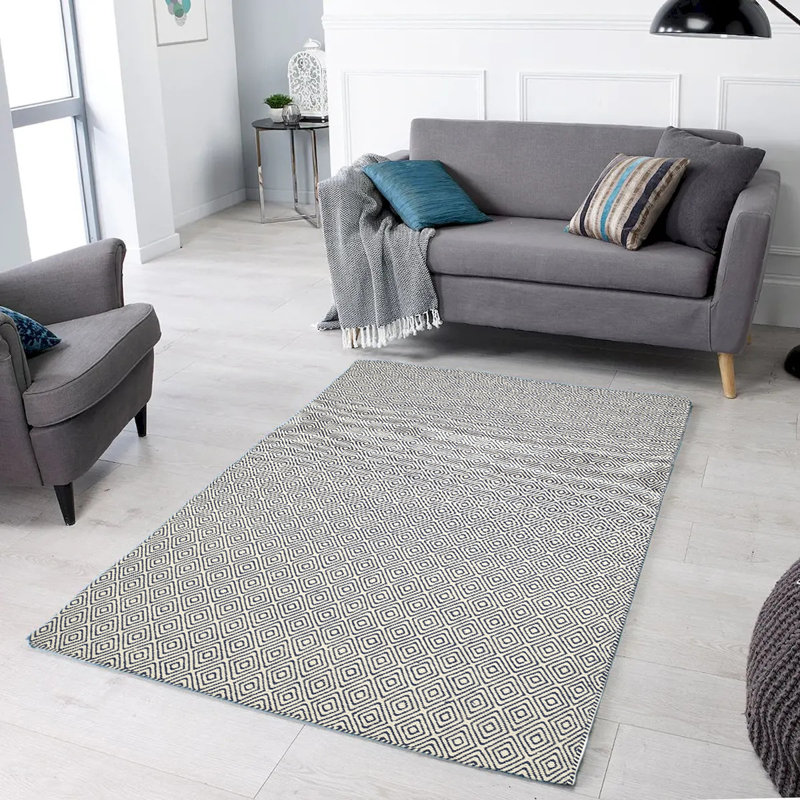 Tapis de cuisine Mustique, Bleu marine / ivoire