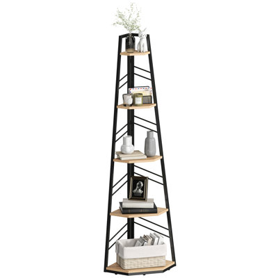 159.5 cm H x 36.5 cm W Particle Board Bookcase